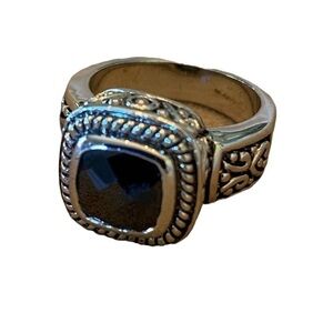 Vintage Black / Silver Ring size 6